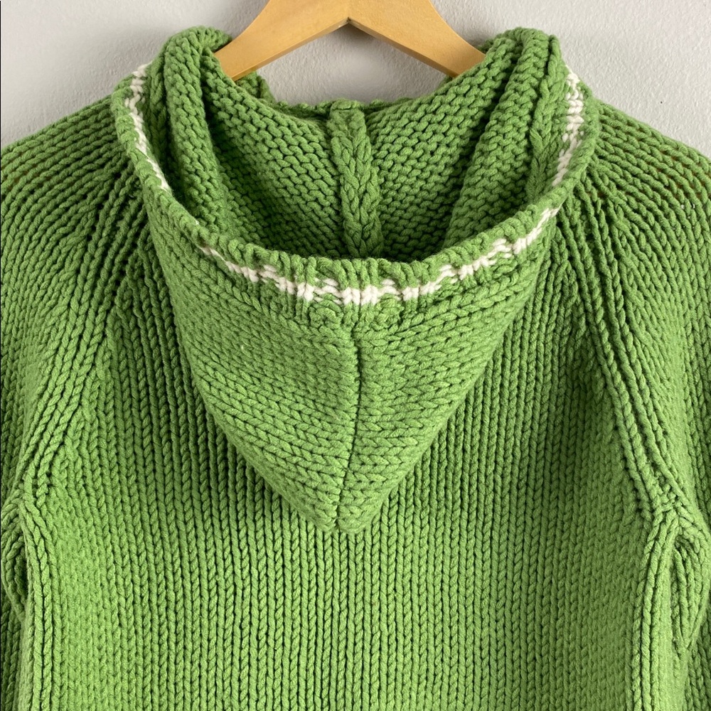 Abercrombie & Fitch Wool Blend Chunky Knit Long Sleeve Hoodie Sweater Jacket - Picture 6 of 16